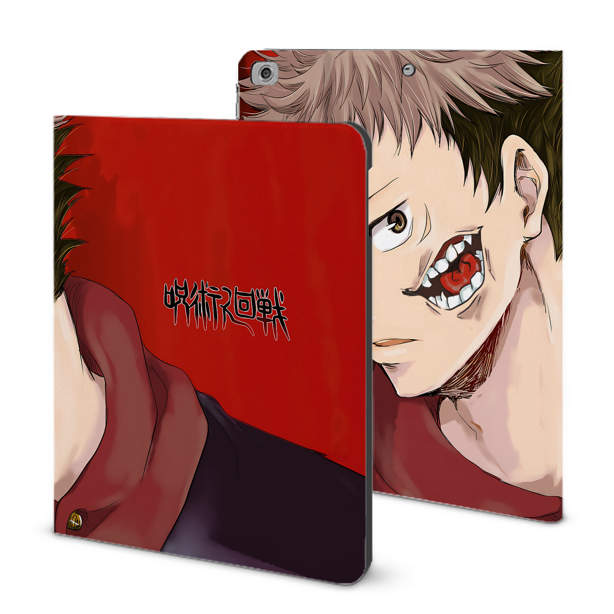 （画像用） 呪術廻戦 Jujutsu Kaisen IPad ケース ブック型 PUレザー TPU 耐衝撃 軽量 薄型 ペン収納なし 全面保護 IPad 各モデル対応